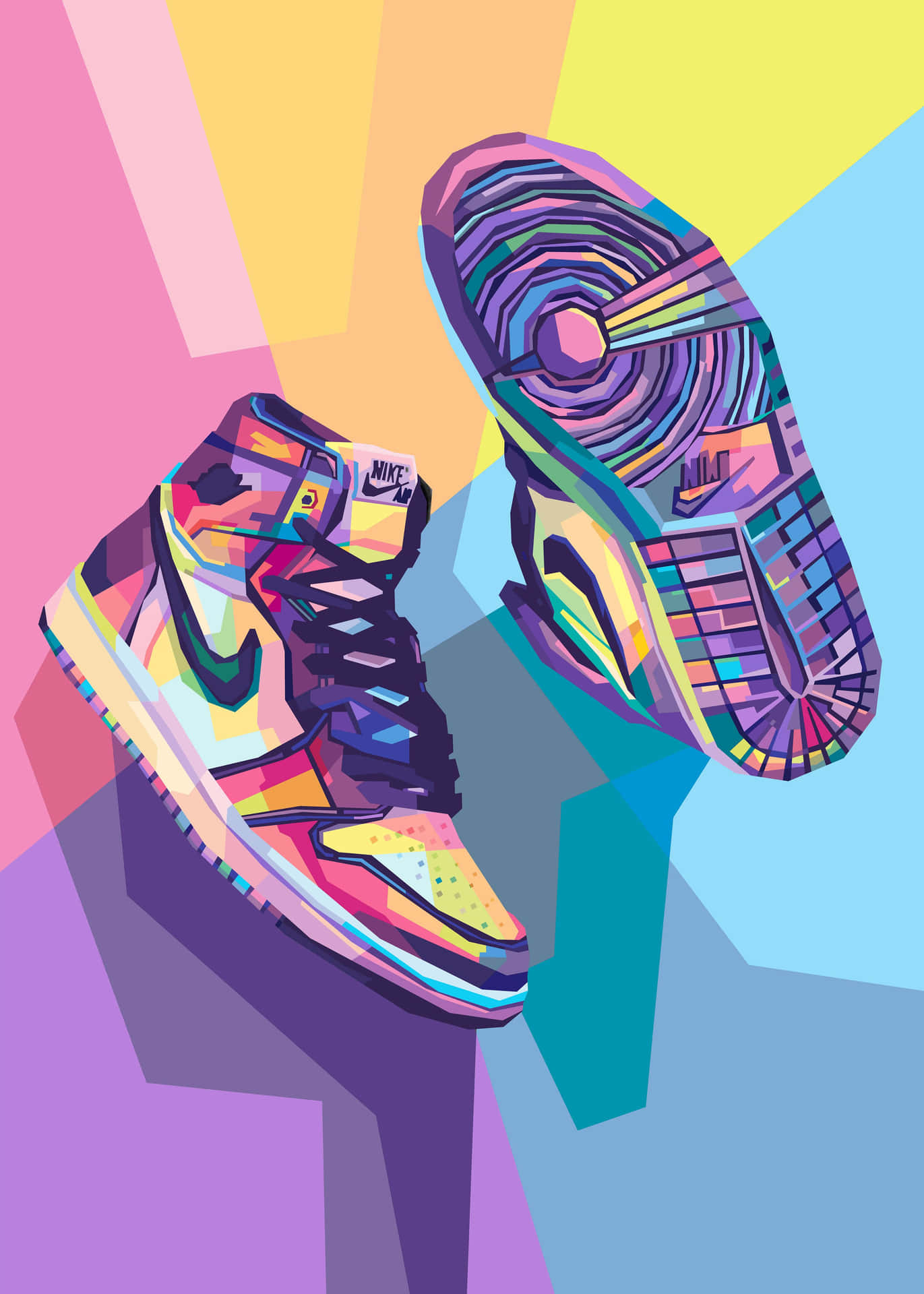 Step Into Cartoon Fun With A Shoe Wallpaper