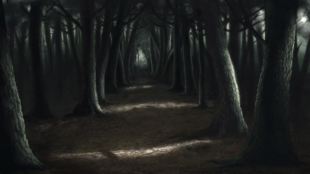 Creepy Forest Cartoon Wallpaper Picture
