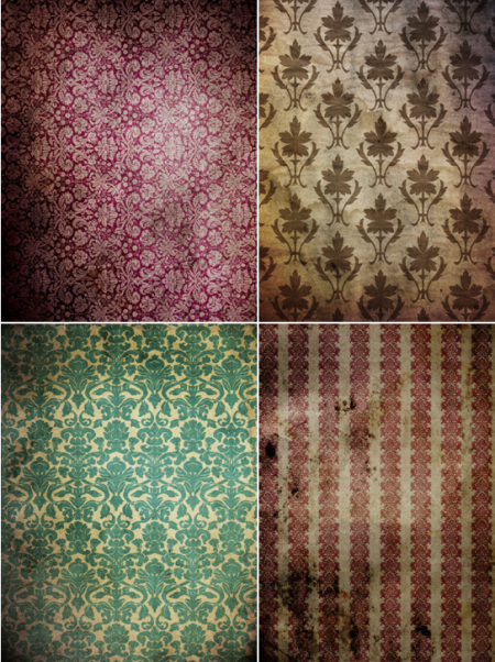 look awesome if you used some old vintage wallpaper like these