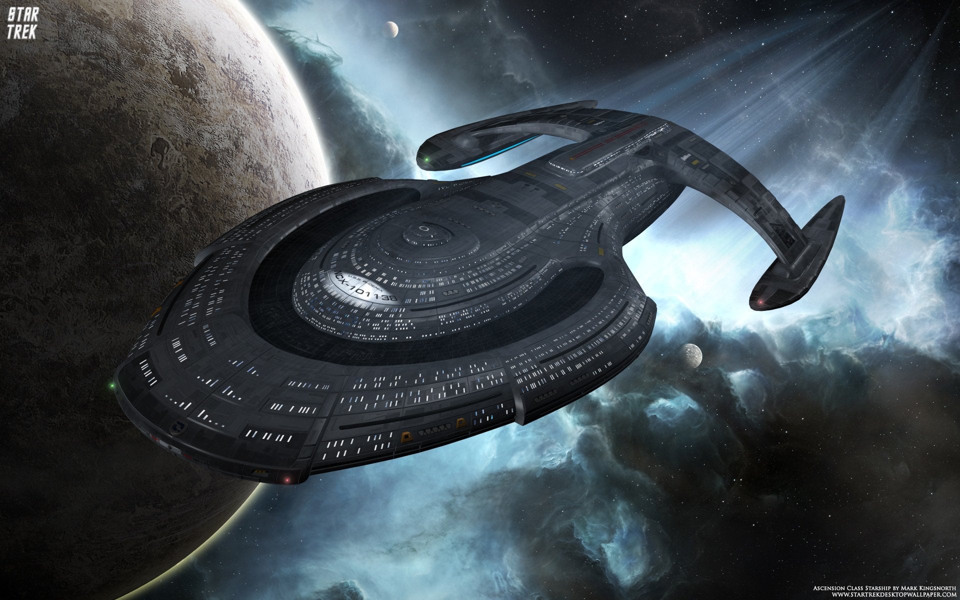 Ascension Class Federation Starship Wallpaper
