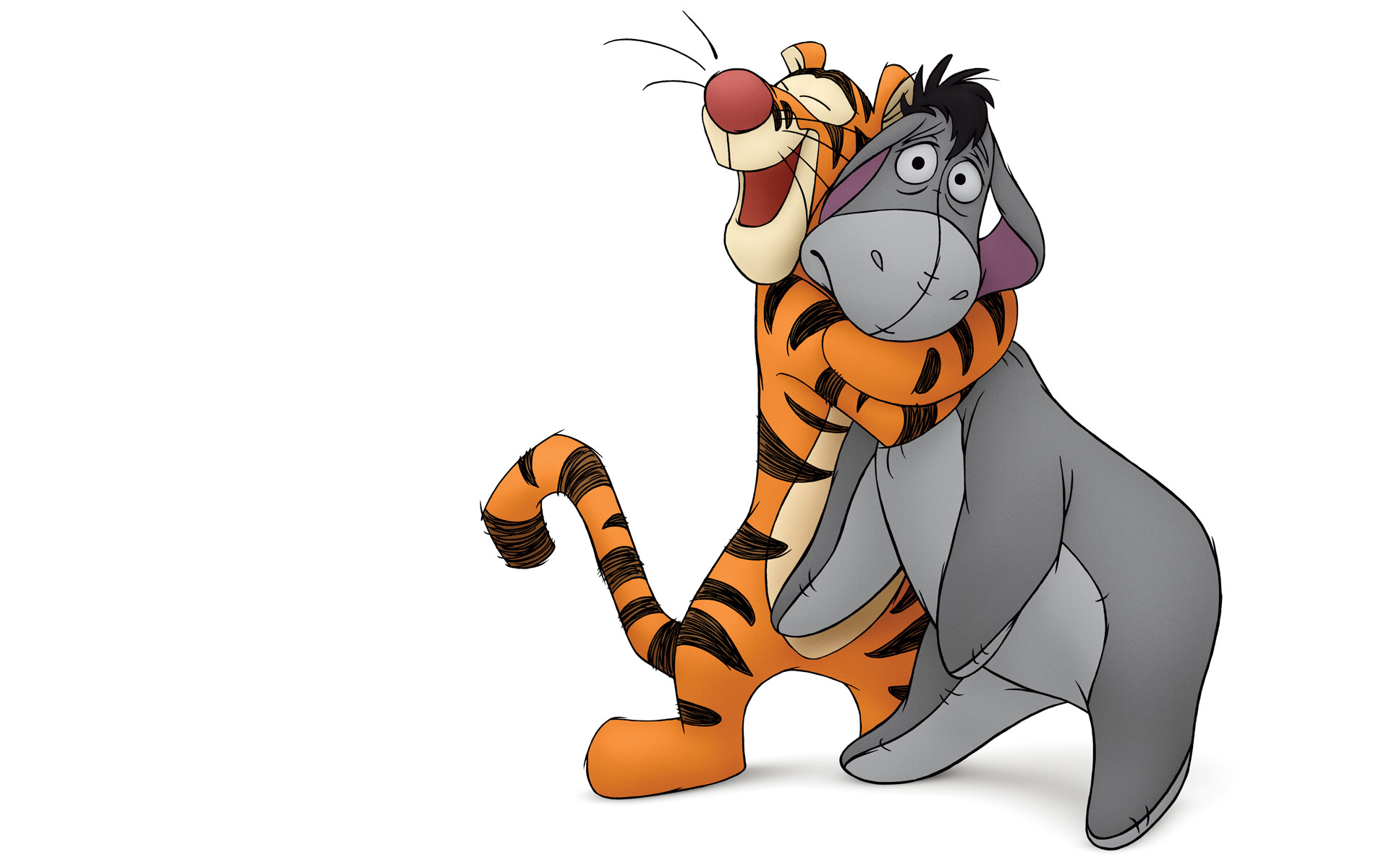 Tigger the tiger and Eeyore the donkey from Winnie the Pooh wallpaper