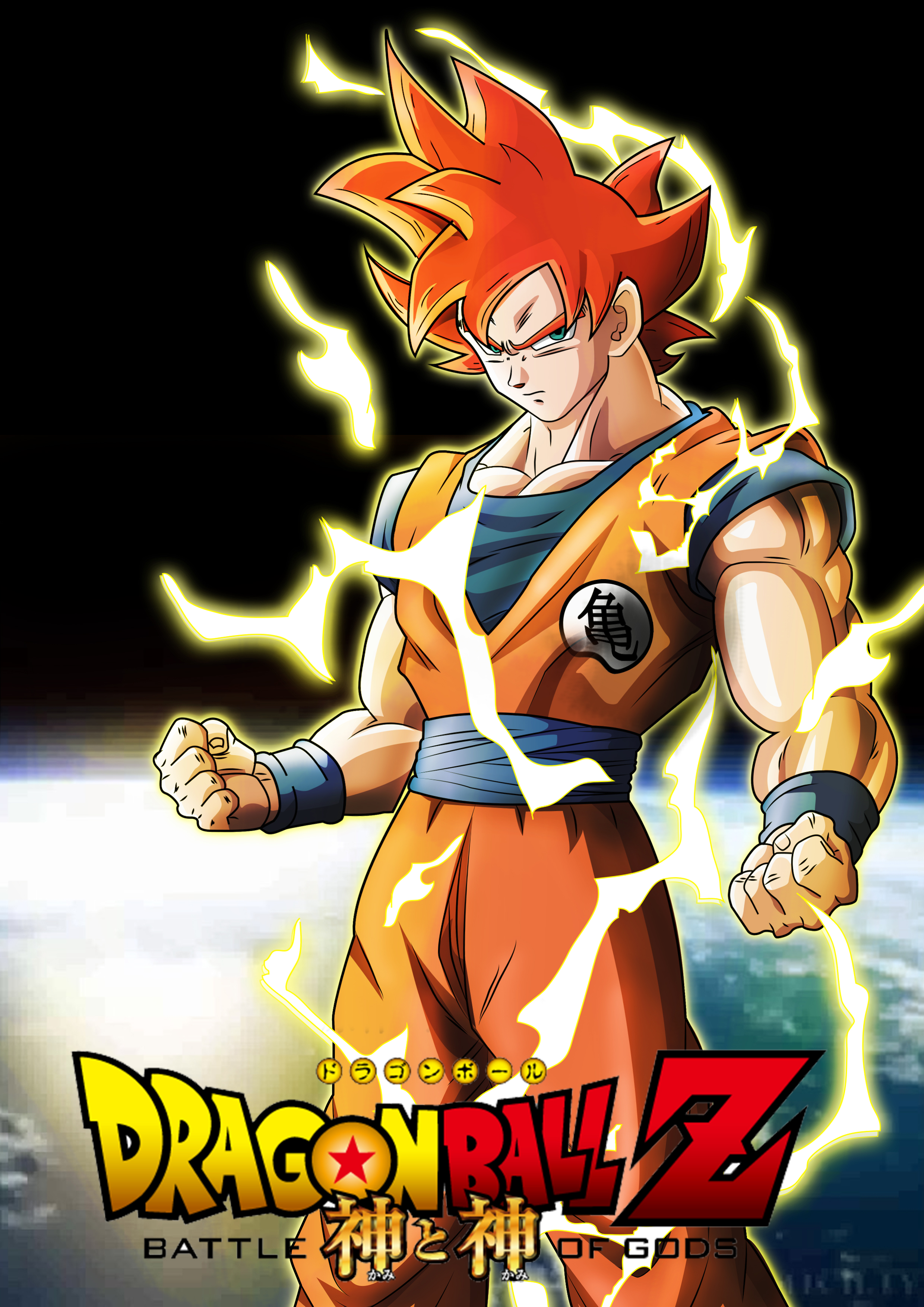 Goku Super Saiyan God by XYelkiltroX 2480x3507
