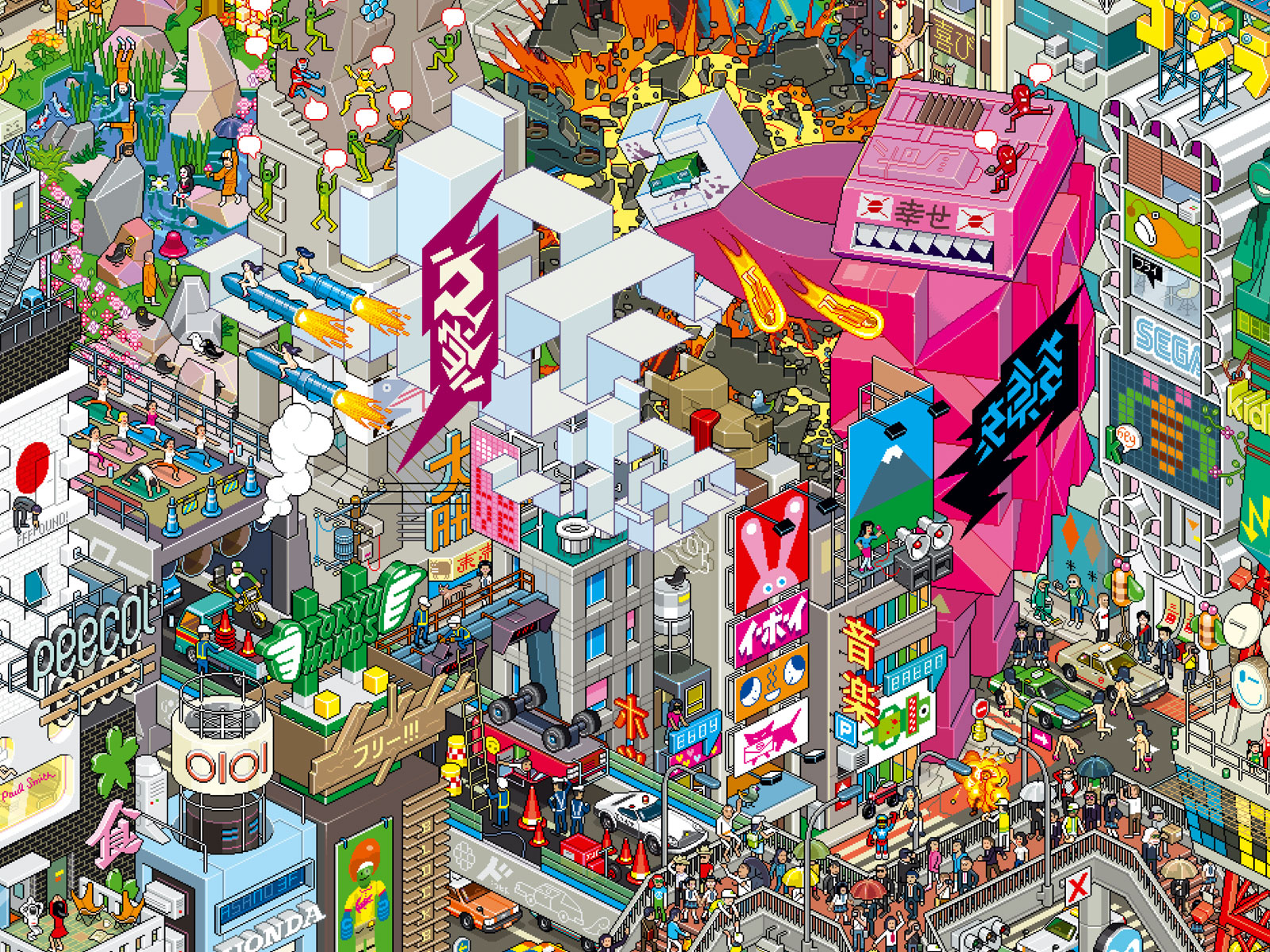 Pixel Tokyo Wallpaper Myspace Background
