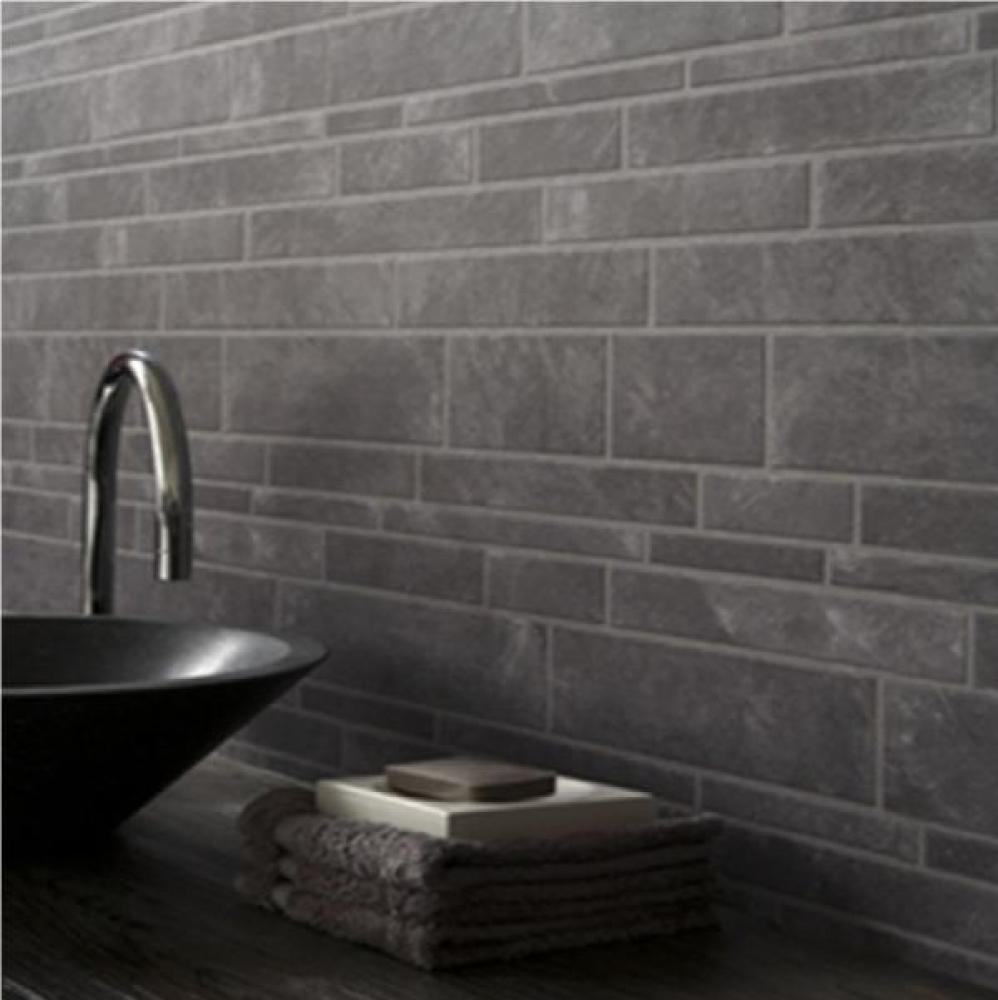 Tile Wallpaper Brick Effect Glitter Washable Vinyl Kitchen Bathroom Charcoal 