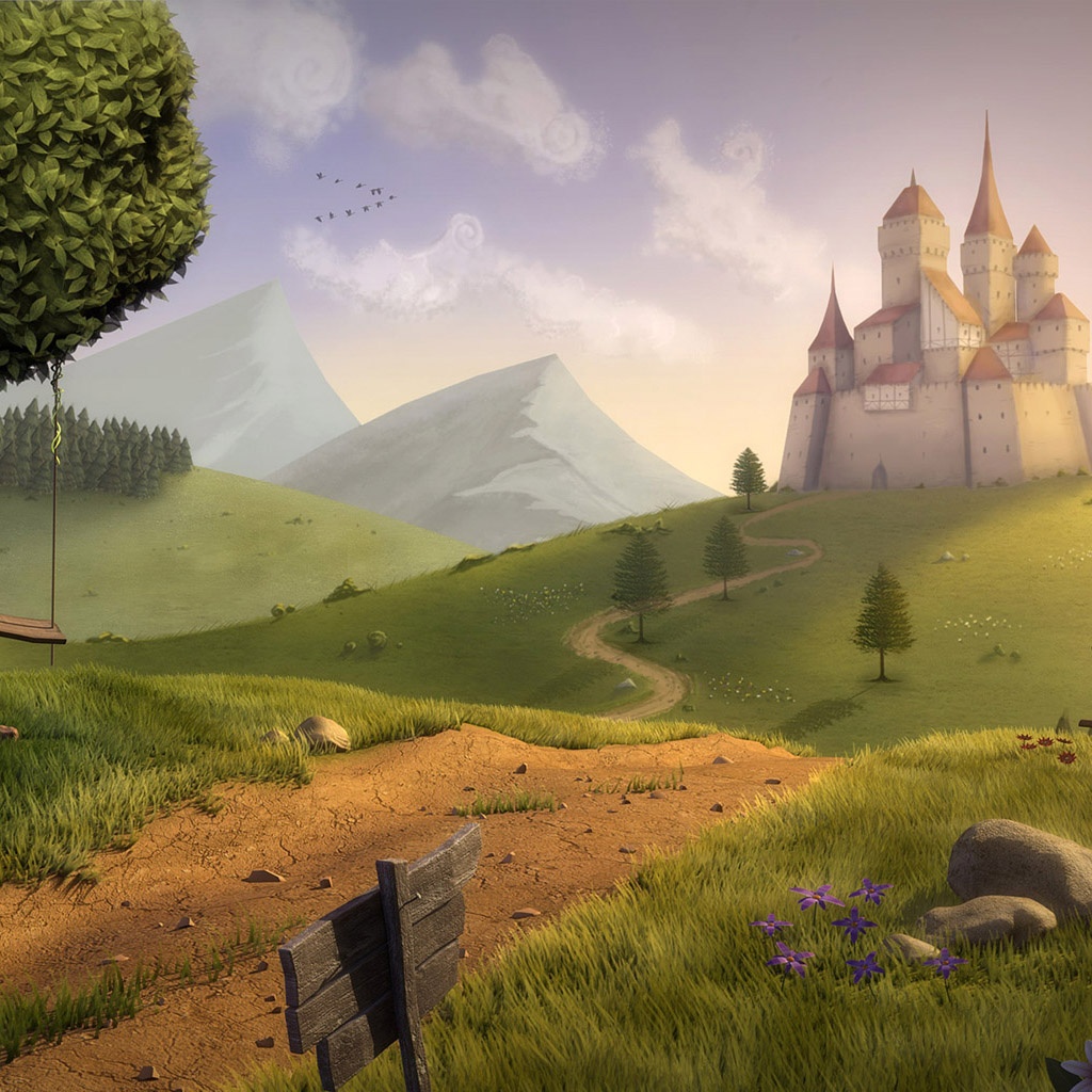 Castle In The Fairy Tale iPad Wallpaper