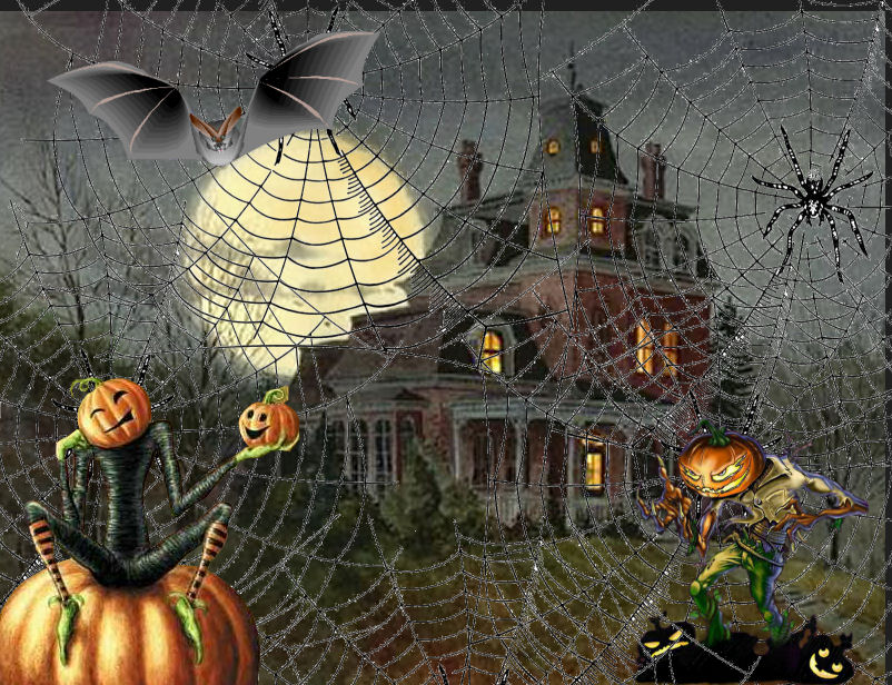 Halloween Haunted House Wallpaper Bed Mattress Sale