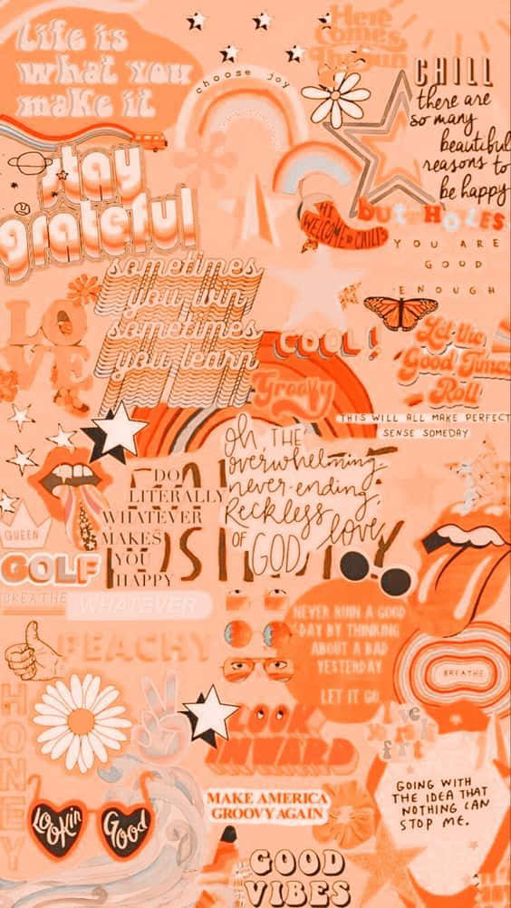 Enjoying A Summer Vibe With An Orange Wallpaper