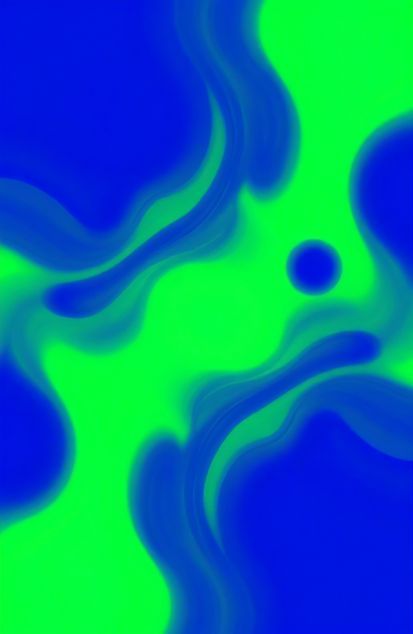Blue And Neon Green Wallpaper