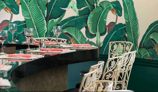 Martinique Wallpaper at the Beverly Hills Hotel Photo via
