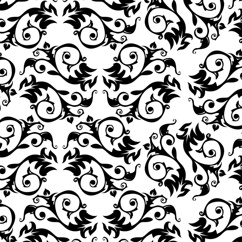 European Background Of Black And White Pattern Vector