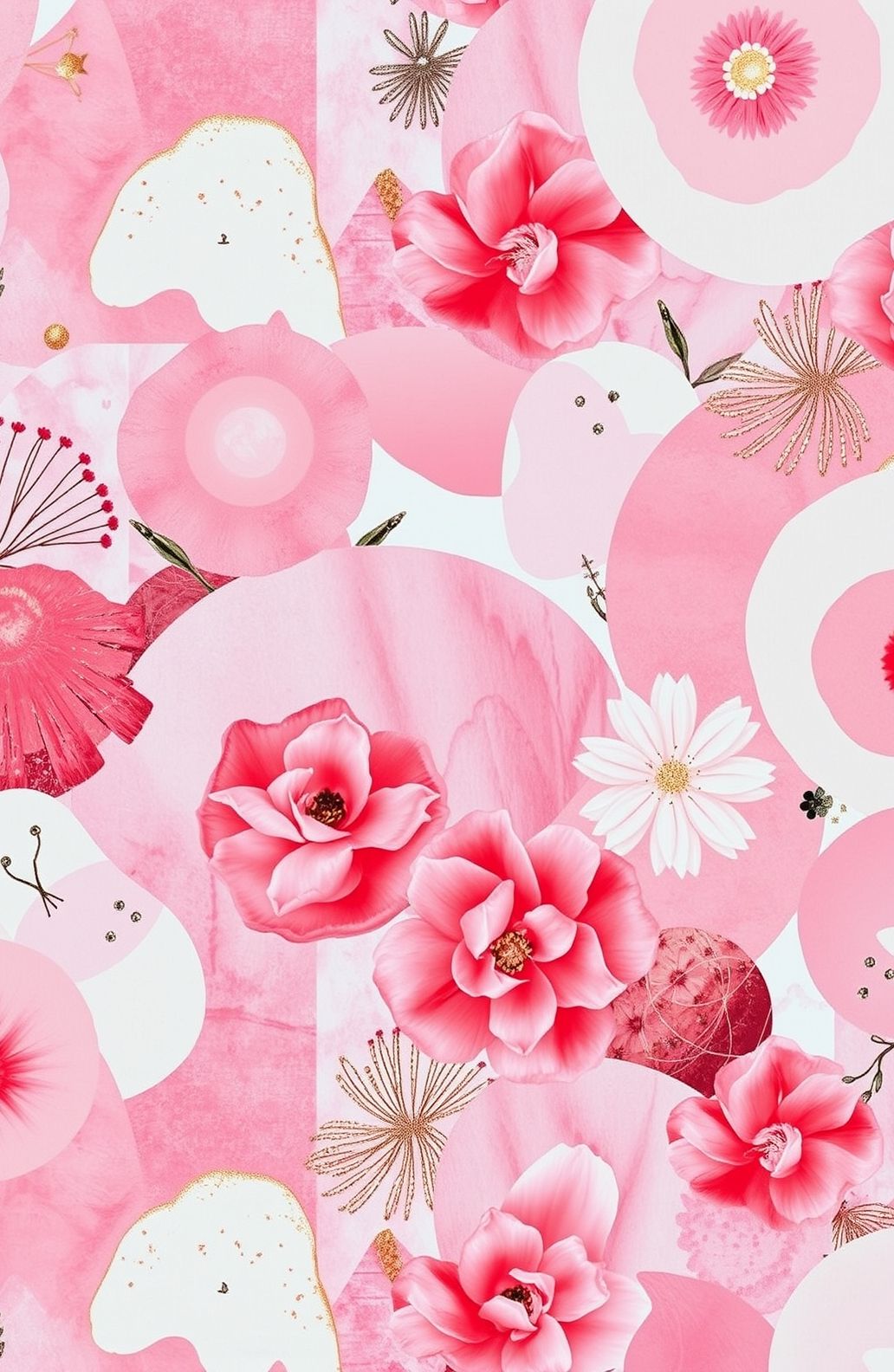 Pink Collage Computer Wallpaper
