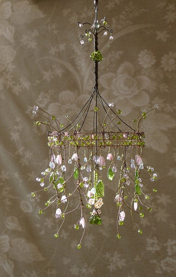A Dainty Pink Sunshower Chandelier By Bellstudios On With