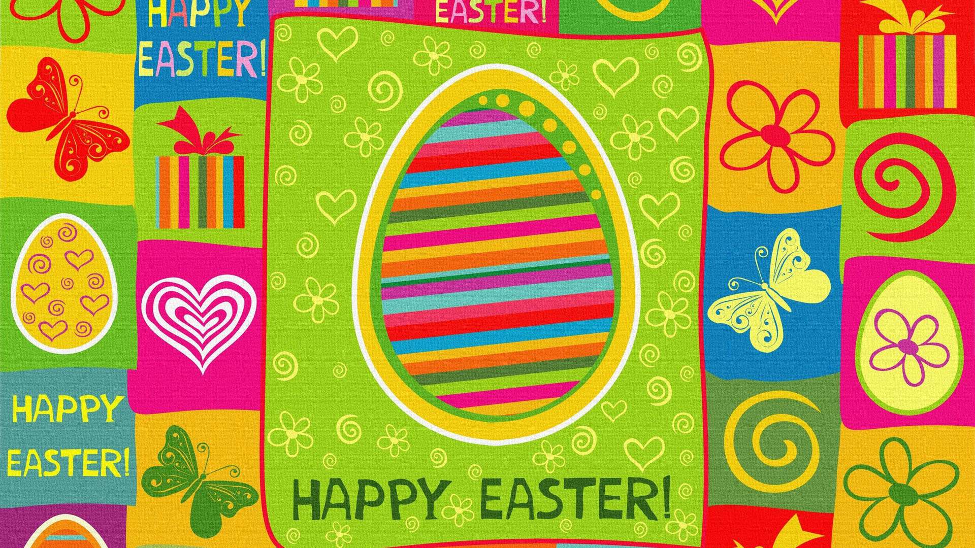 Colorful Happy Easter HD Wallpaper FullHDwpp Full