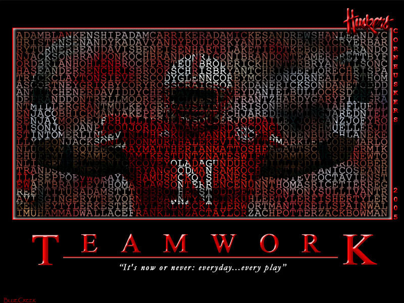 Team Work Nebraska Cornhuskers Wallpaper