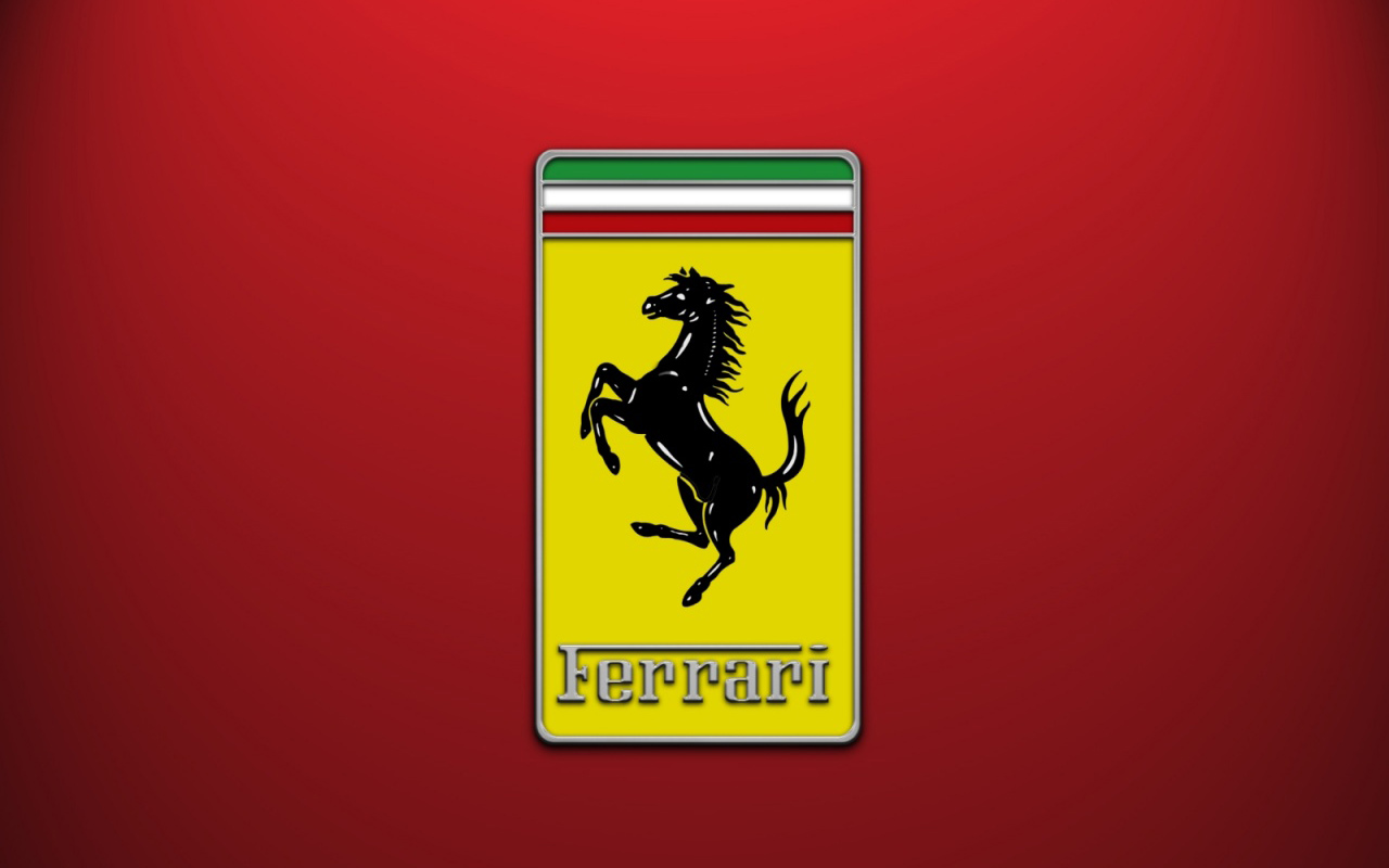 wallpaper ferrari logo 1280x800