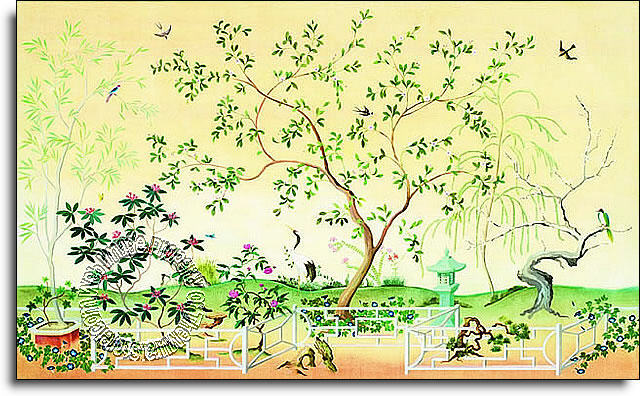 Oriental Garden Wall Mural Themuralstore