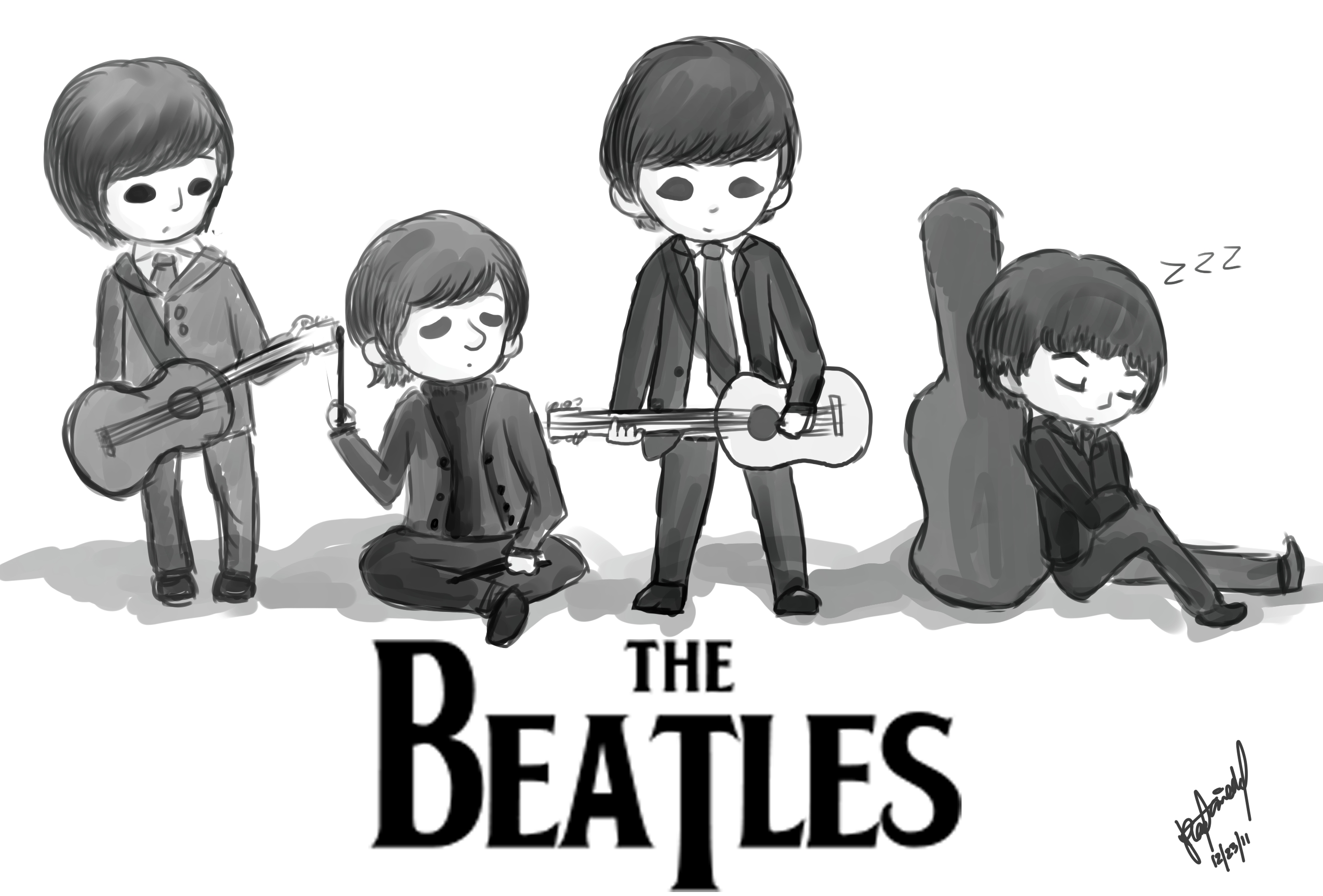 The Beatles Border HD Wallpaper