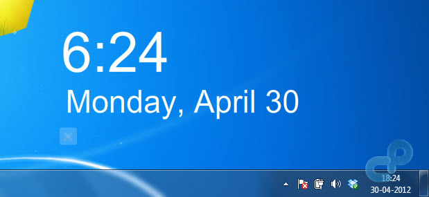 Windows Metro Lock Screen Clock Date Widget On Desktop