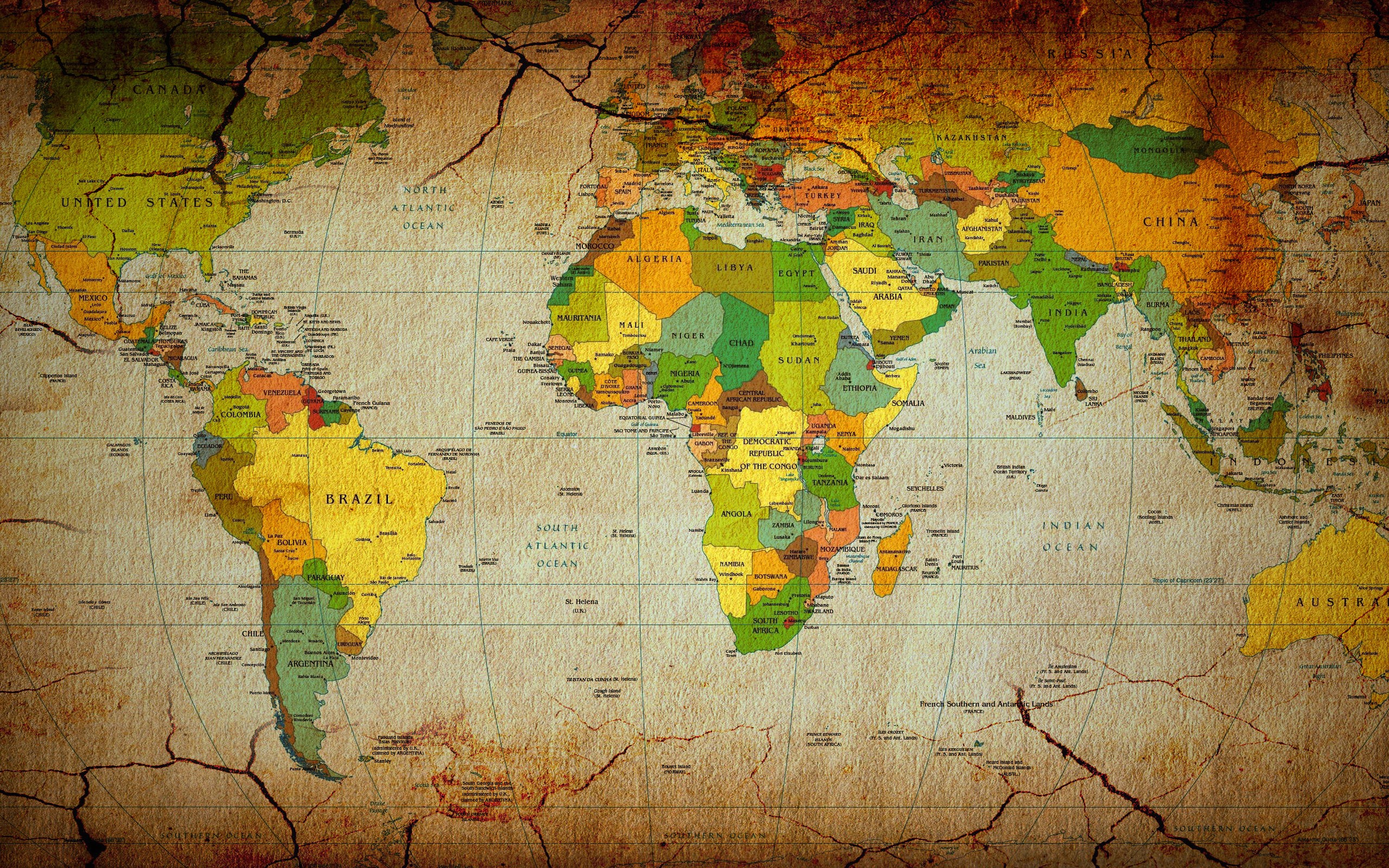 Countries Wallpaper Maps Continents World Map