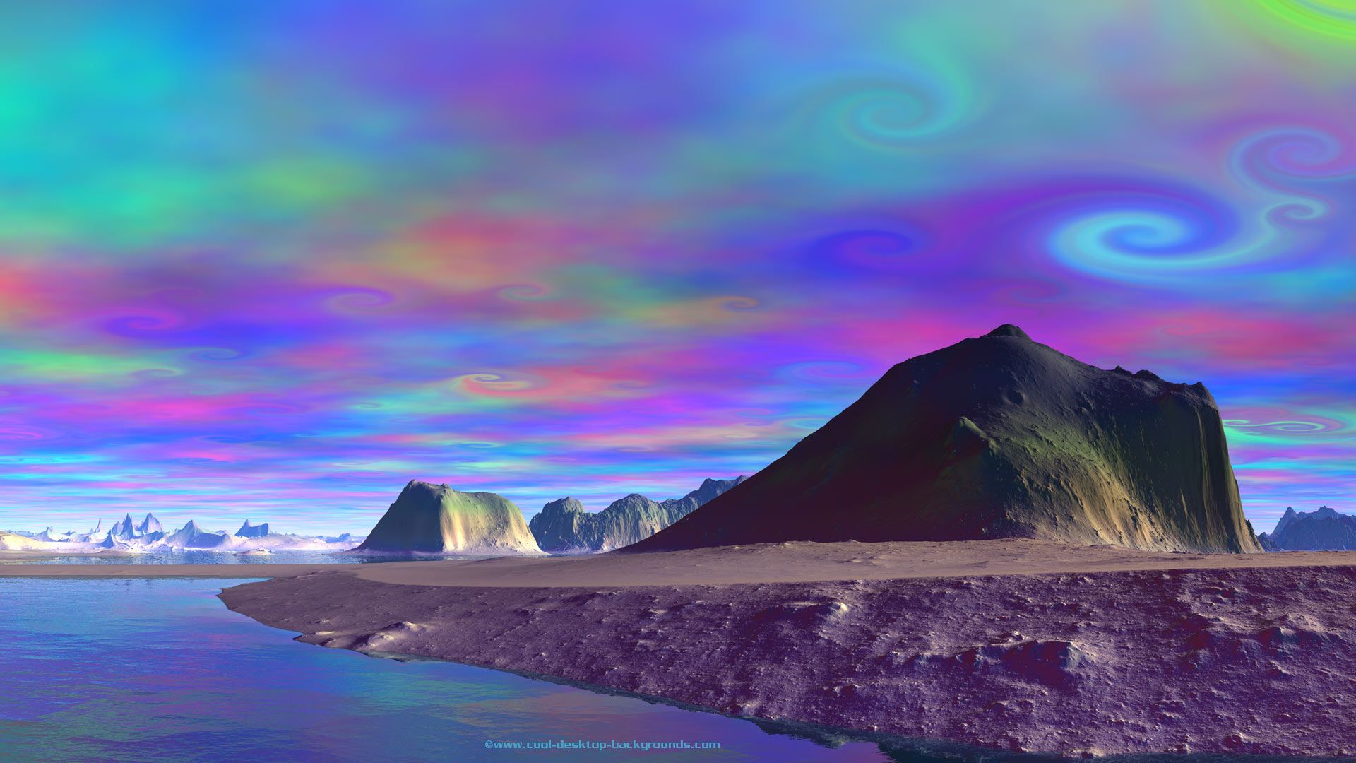 Trippy Psychedelic The Sky Background Desert