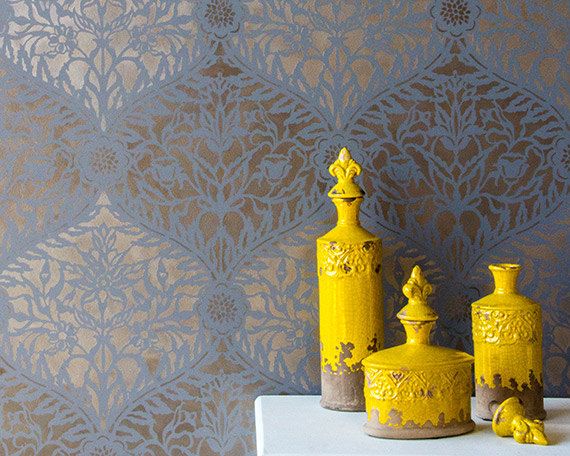 Moroccan Mughal Trellis Stencil For Wall Stenciling And Wallpaper Dec