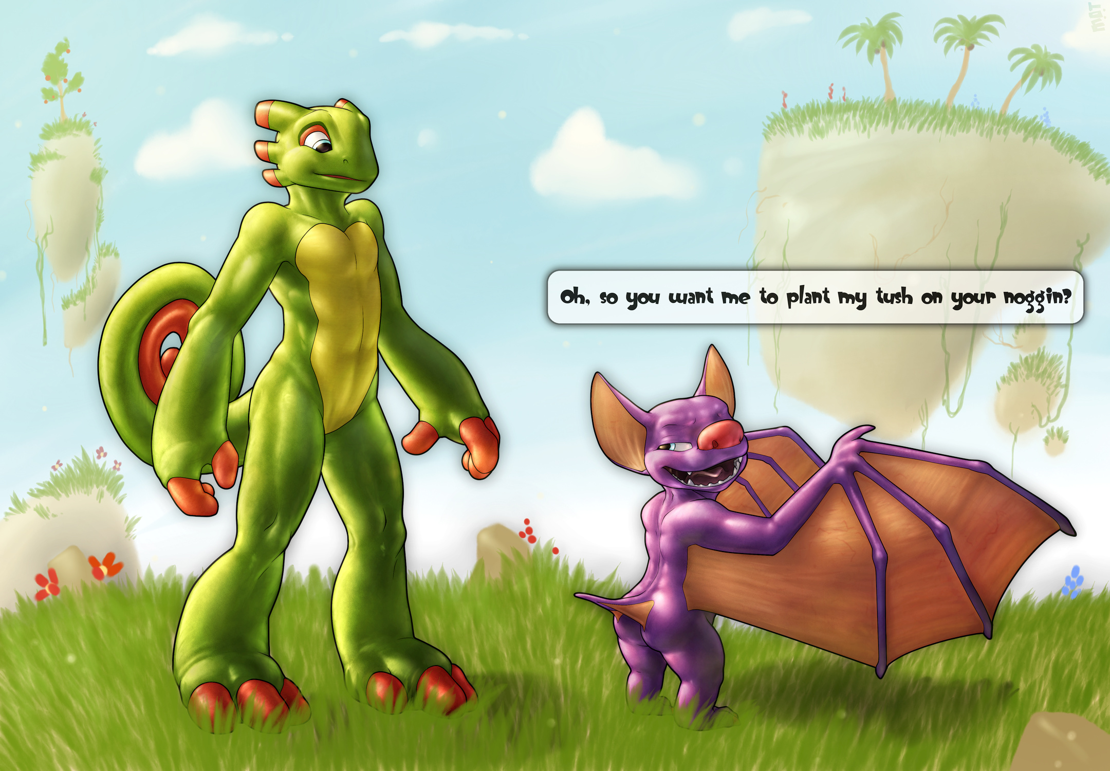 Yooka Laylee Tush On The Noggin Background By Mot Fur
