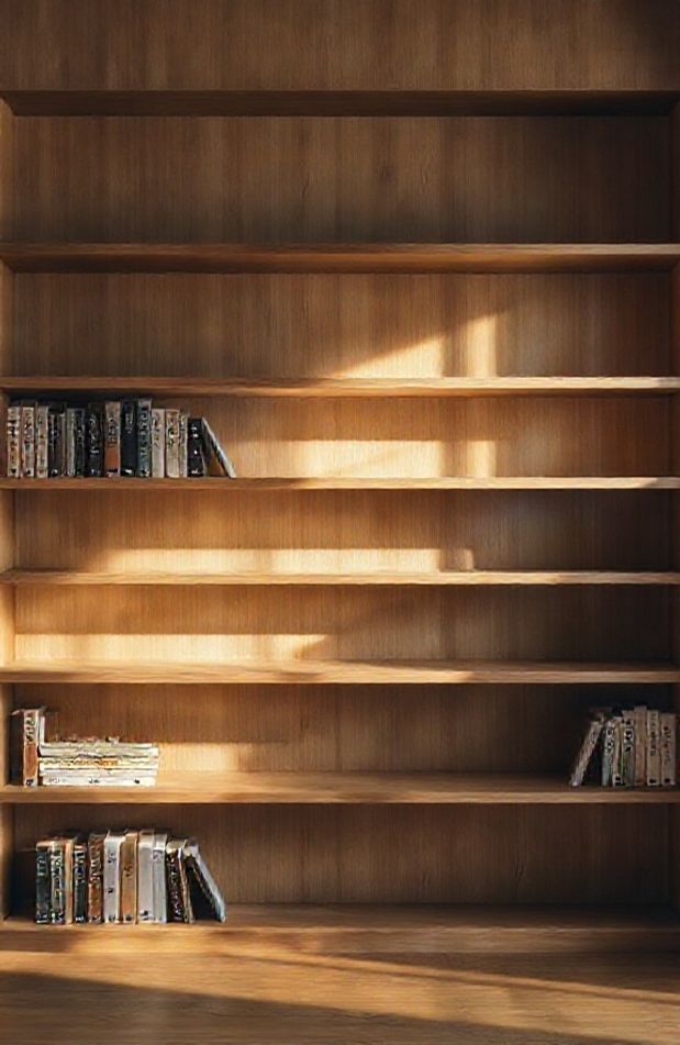 Empty Bookshelf Wallpaper
