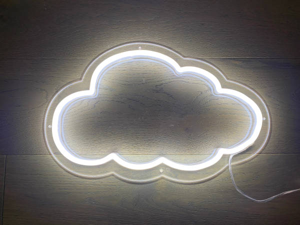 Live White Neon Aesthetic Wallpaper