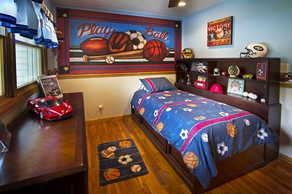 Sports Mural For A Boys Room Murals Your Way