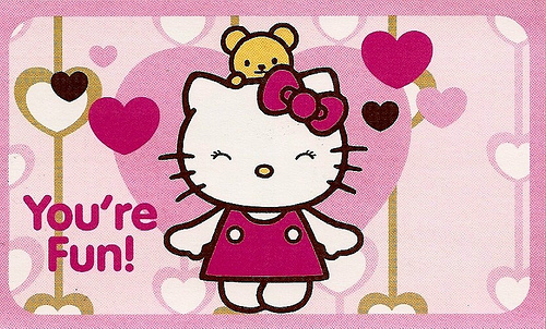 Hello Kitty Valentine S Day Card Pink Brown Photo