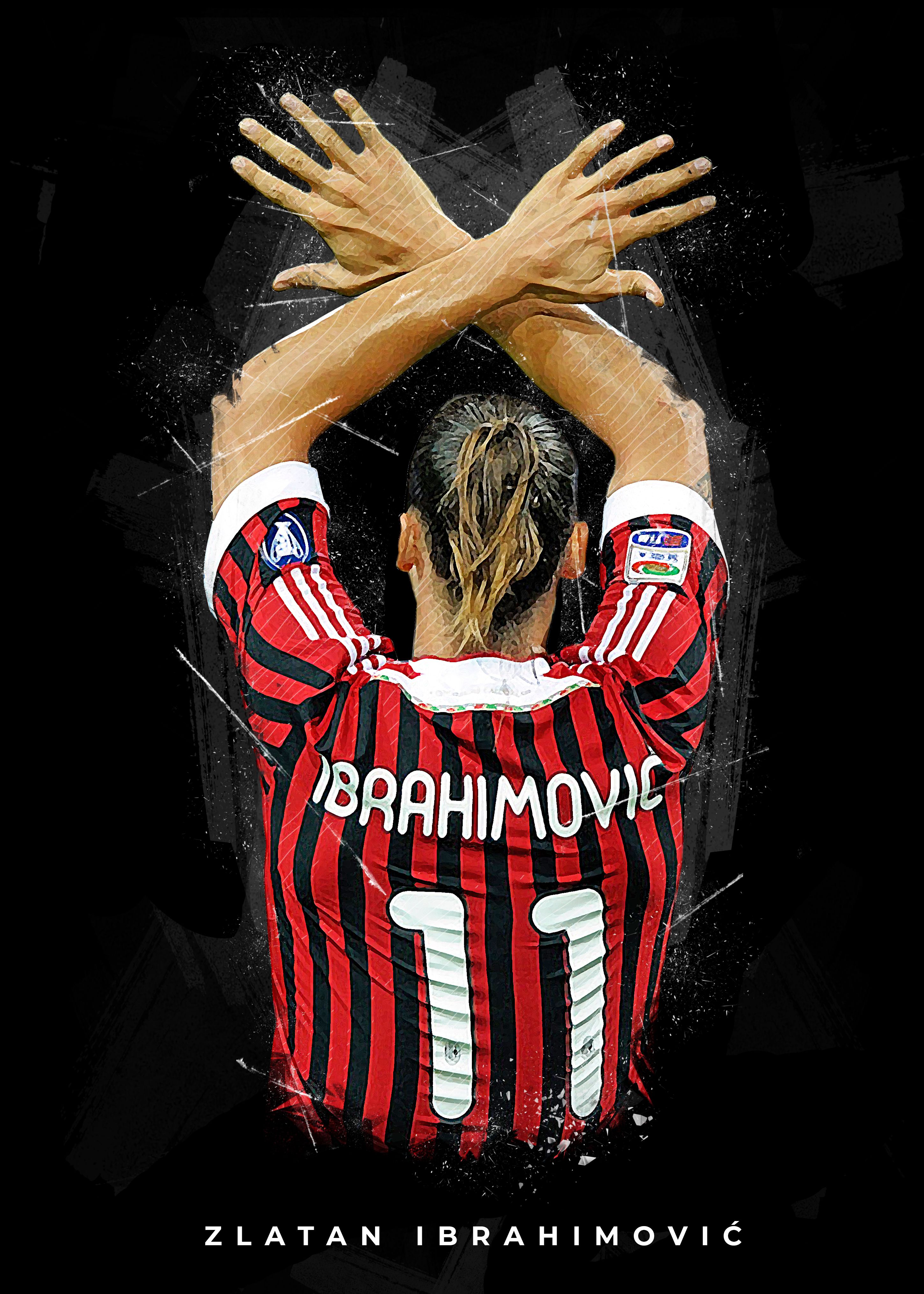Zlatan Ibrahimovic Milan Poster By Creative Shop Displate