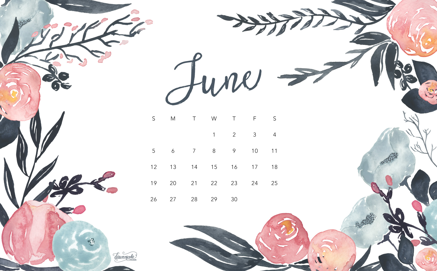 Calendar Wedding Design June HD Wallpaper