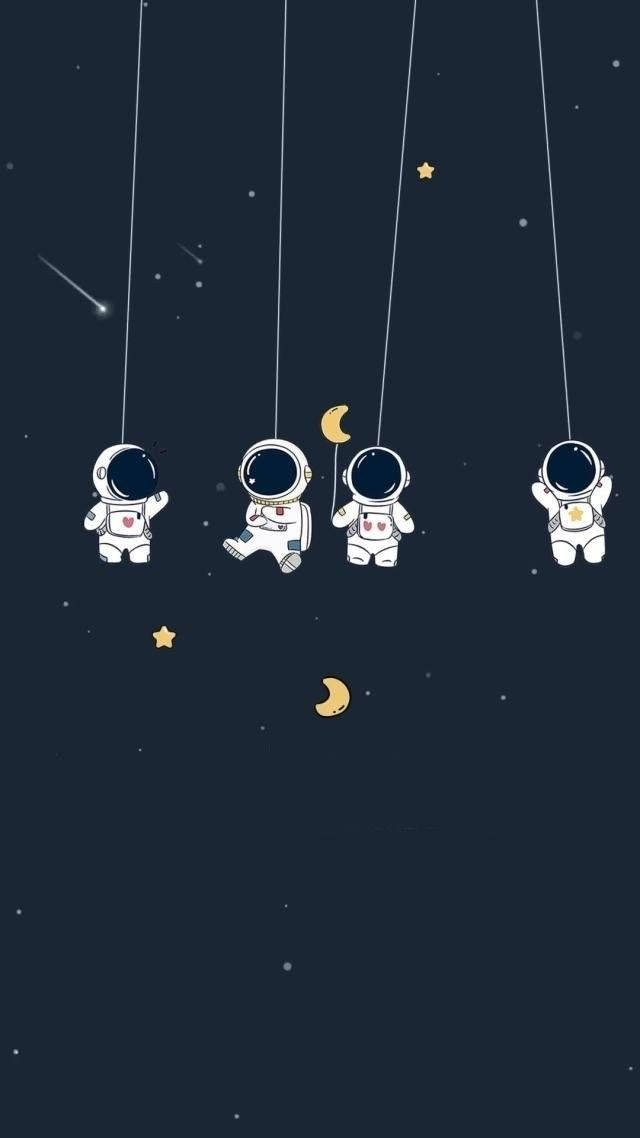Cartoon Astronaut Wallpaper