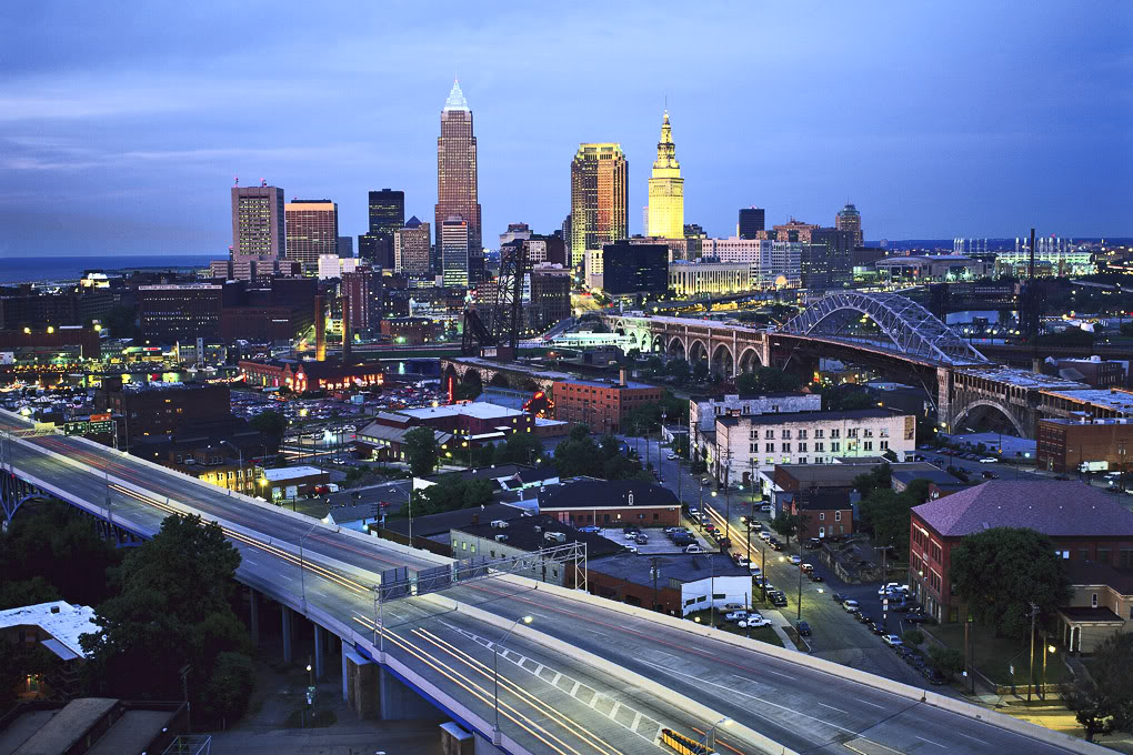 Downtown Cleveland Skyline Image Graphic Picture Photo