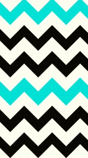 And White Chevron Phone Wallpaper Teal