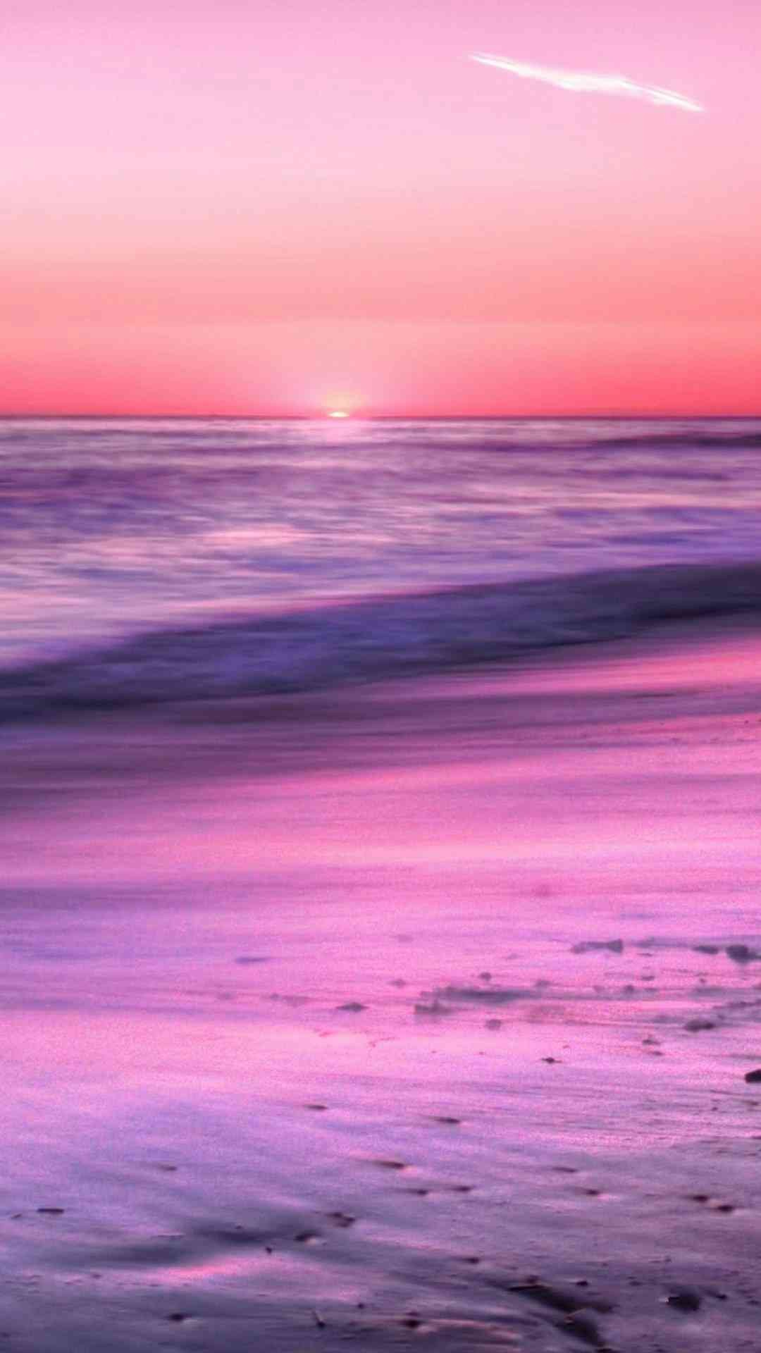 iPhone Plus Wallpaper Red Sunrise Clouds Sky Beach