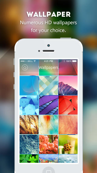 Wallpaper Background Blur Color Status Bar HD for iOS 6 7 on the