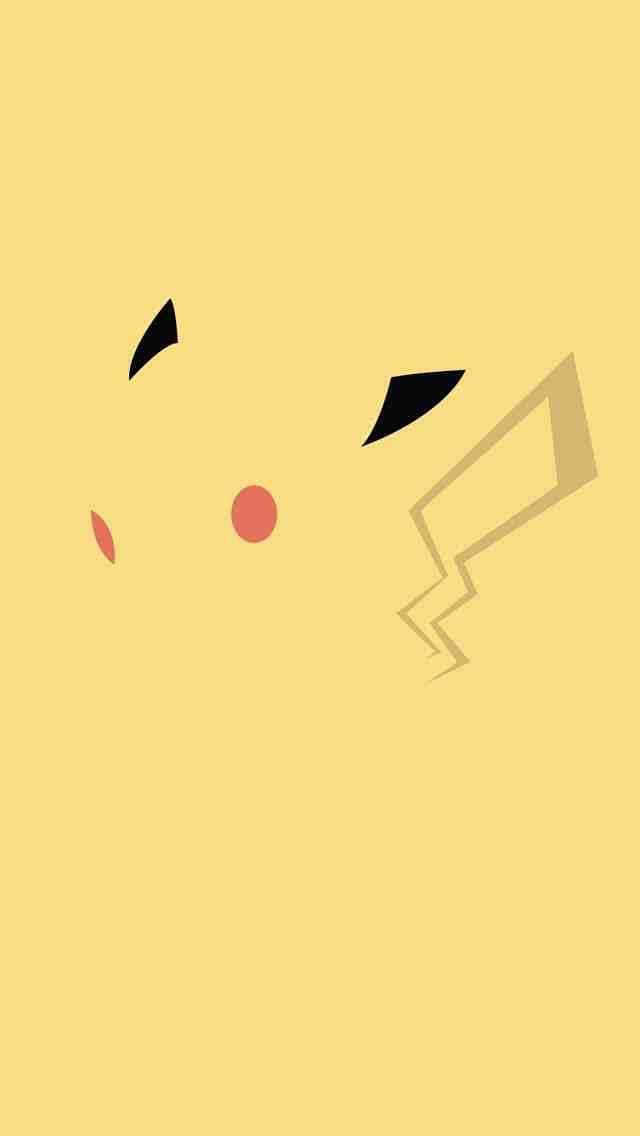 Minimalist Pikachu iPhone 5 Wallpaper 640x1136