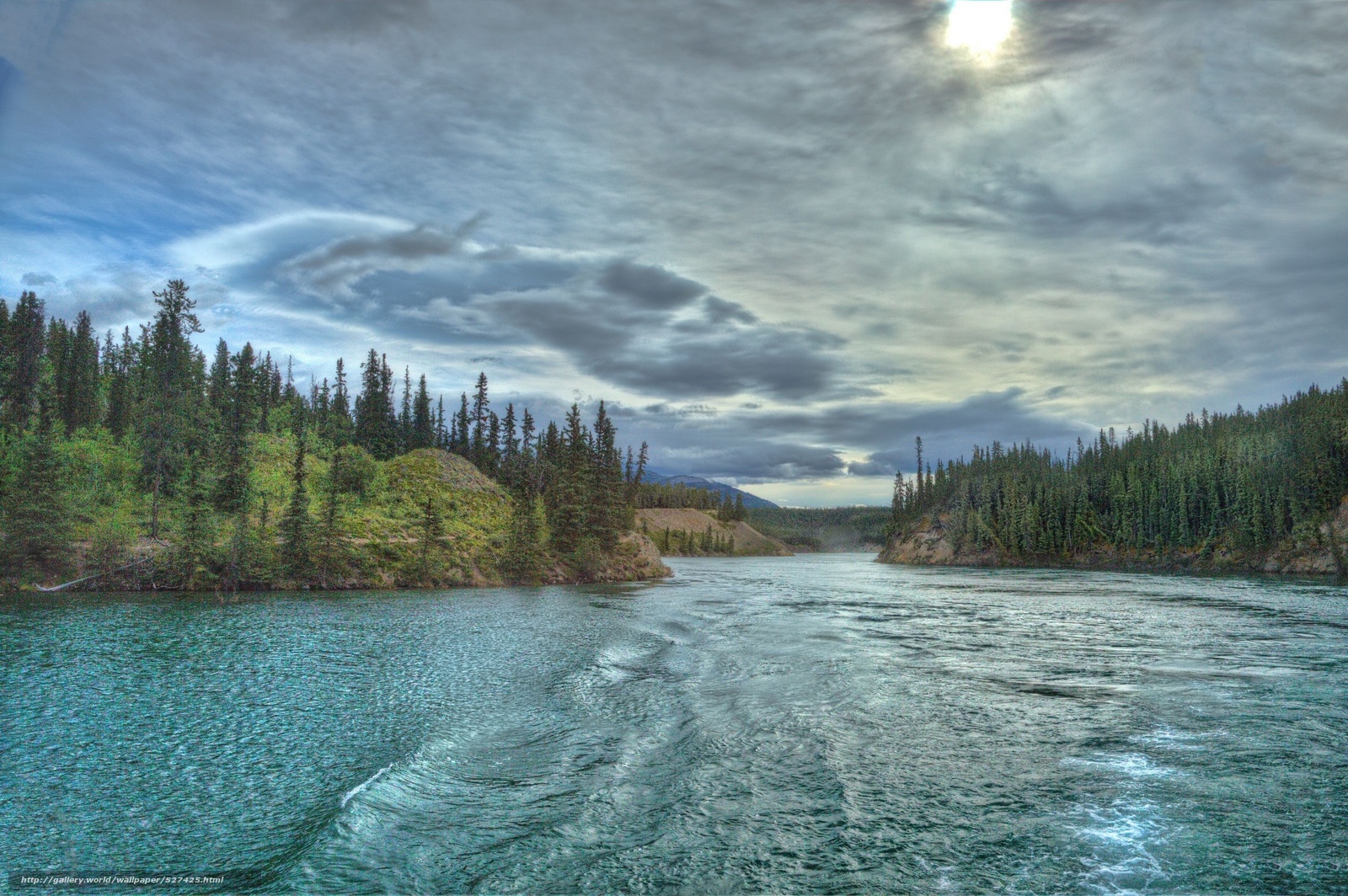 Download wallpaper yukon river canada Yukon River Canada 1600x1064