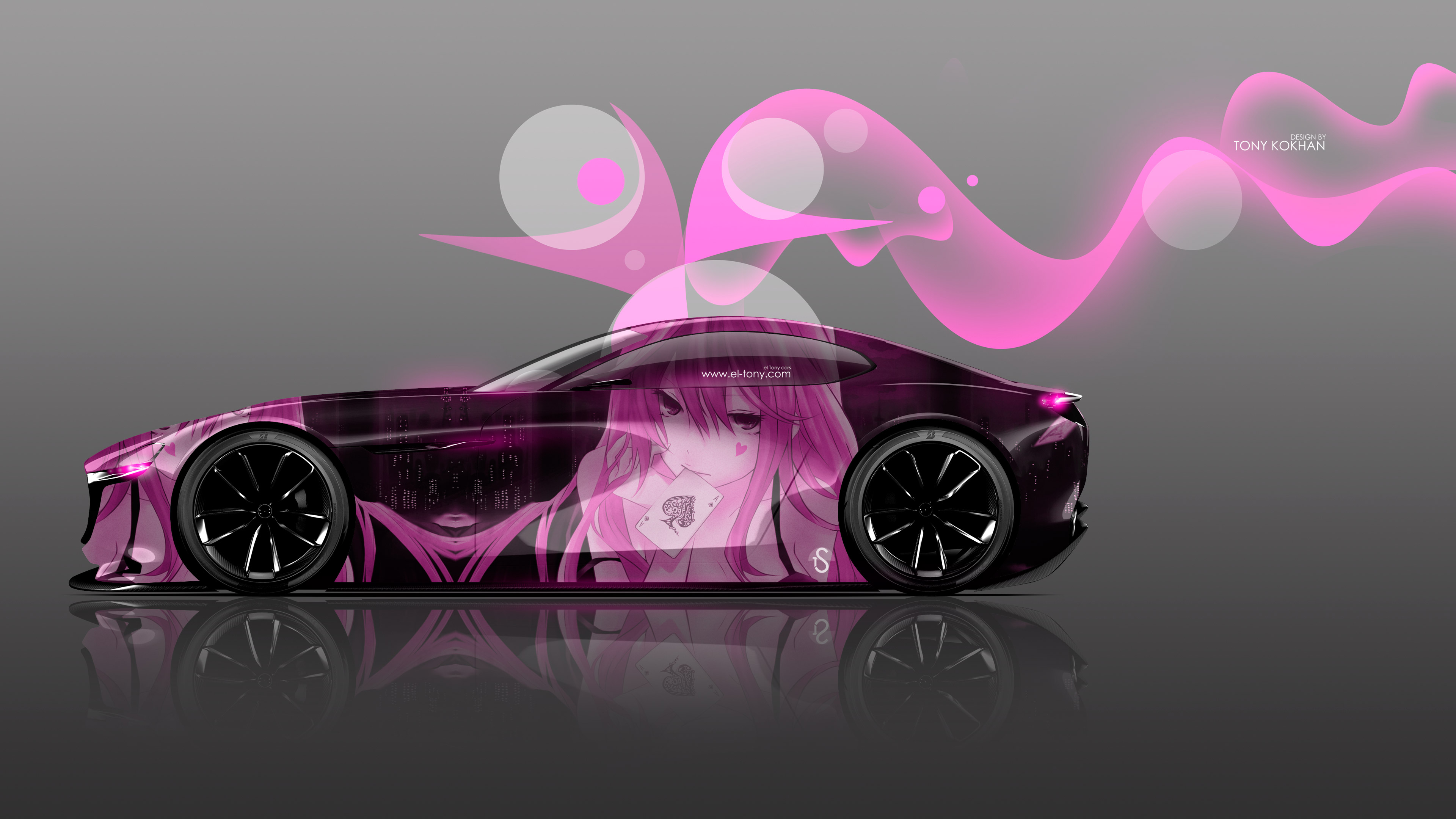 Mazda Rx Vision Concept Side Anime Girl Aerography Car El Tony