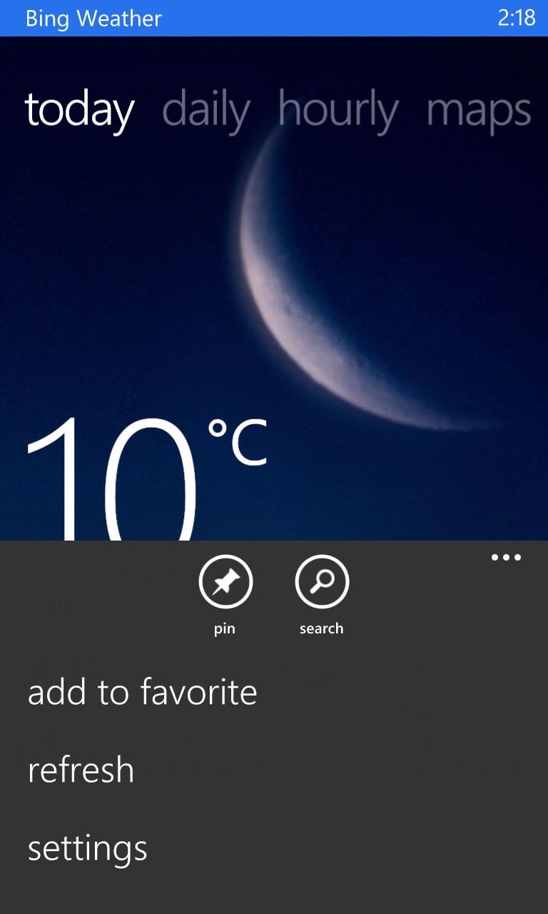 Program Bing Weather Patible With Nokia Lumia On System