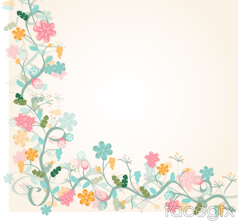 The Watercolor Floral Border Background Vector Is A