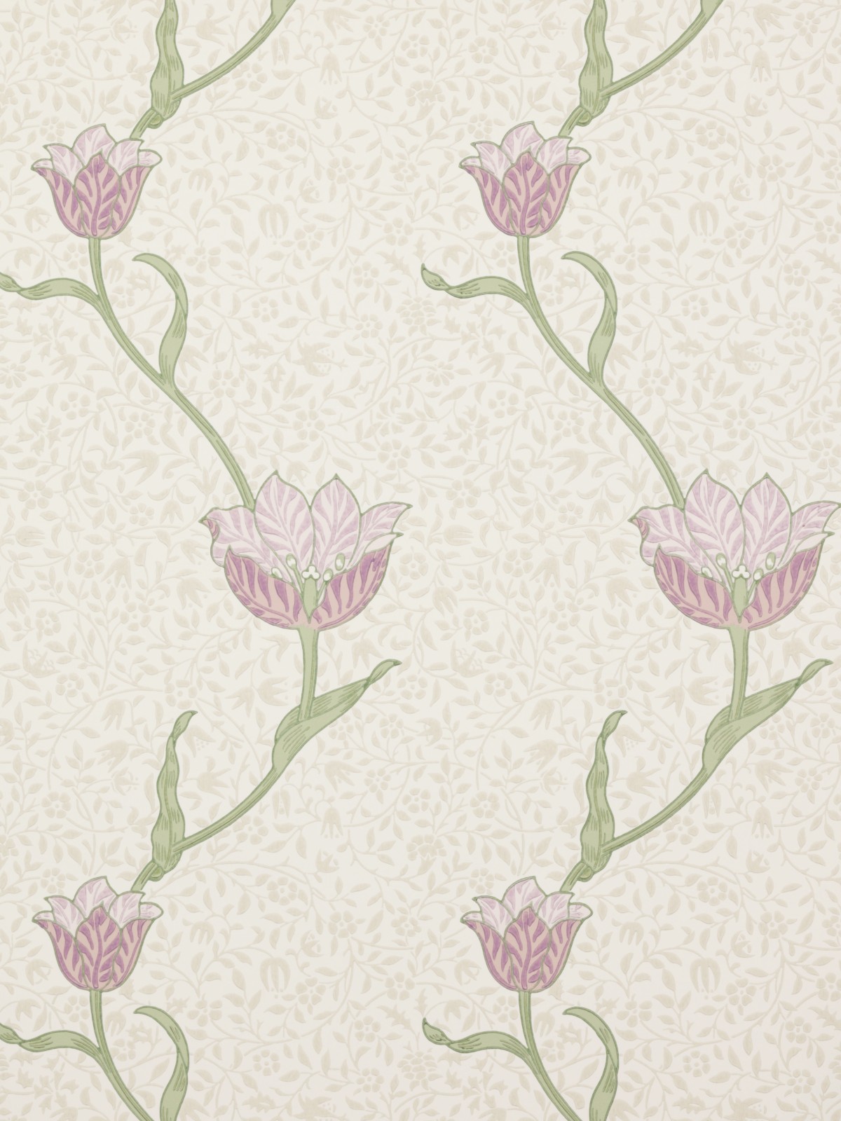 Sanderson Wallpaper Williammorris Garden Tulip Artichoke