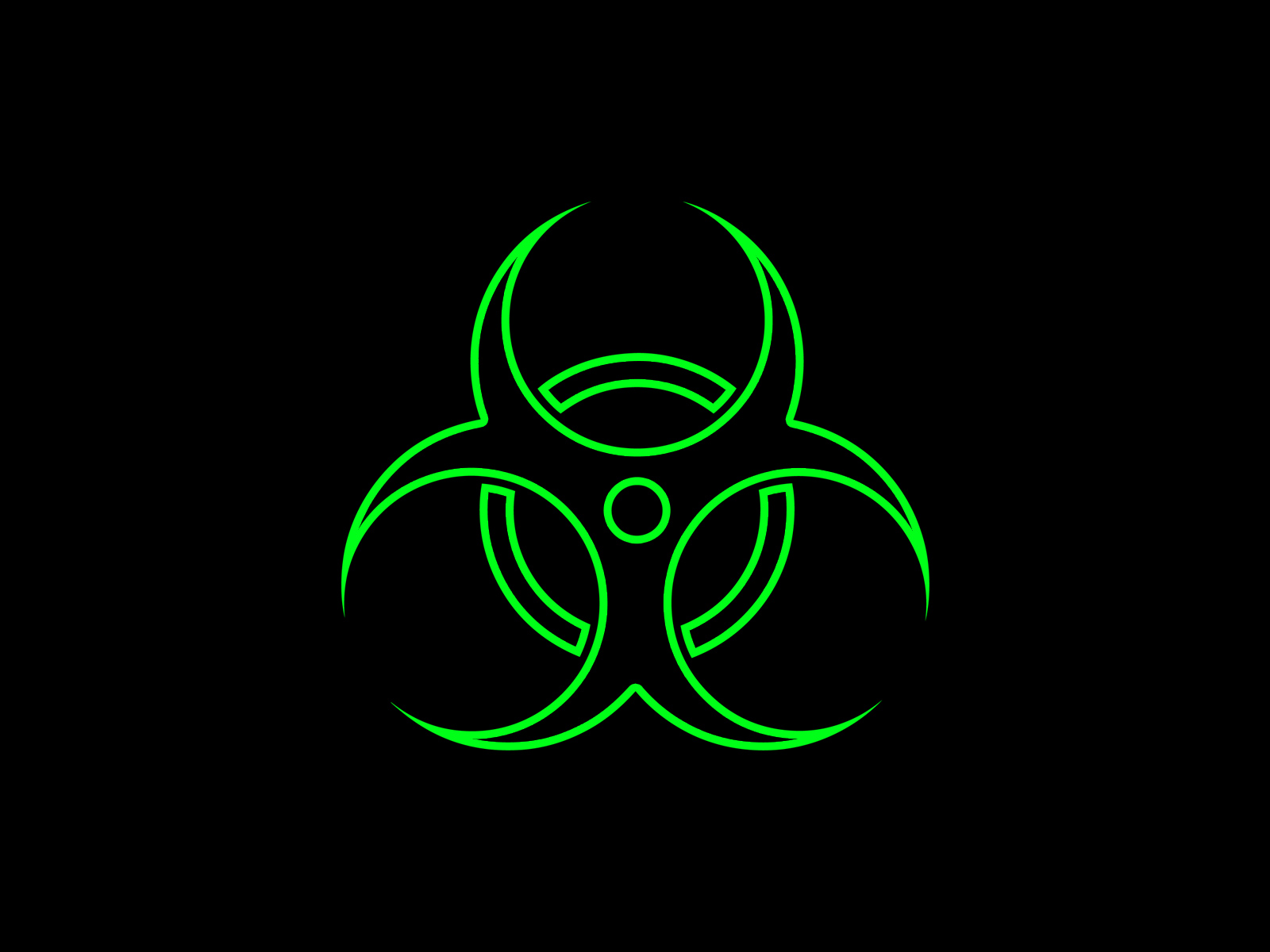 Background Bio Hazard Logo In Green Yellow Black Awsome