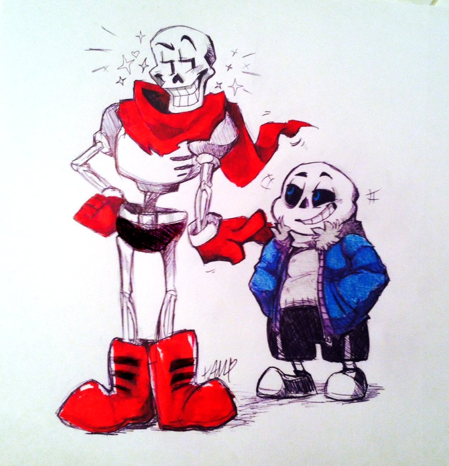 Inktober Day Papyrus And Sans By Adorkablemarina