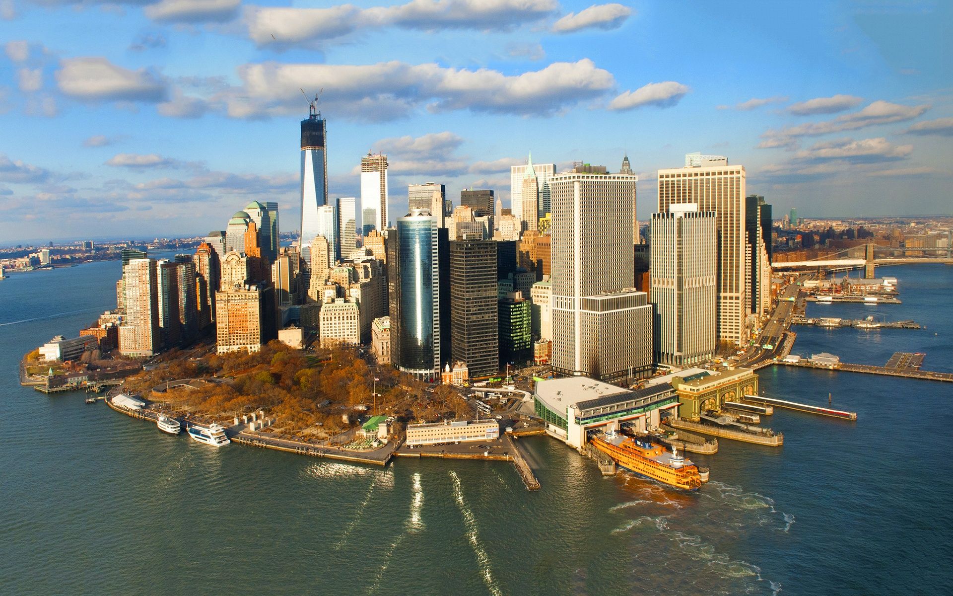 Manhattan Cityscape HD Wallpaper Us Greencard New York