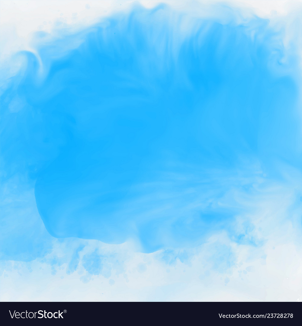 Blue Ink Effect Watercolor Texture Background Vector Image
