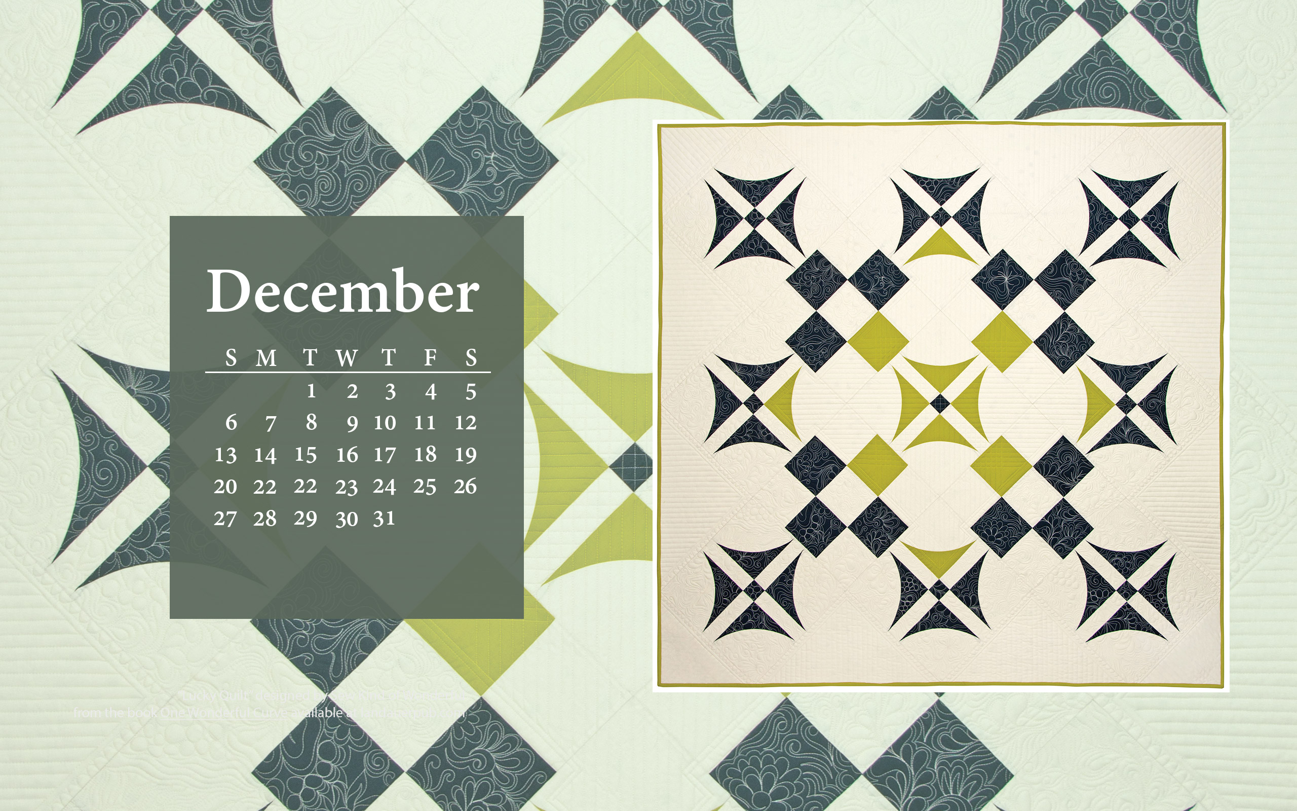 Quilt Calendar Puter Wallpaper December Books