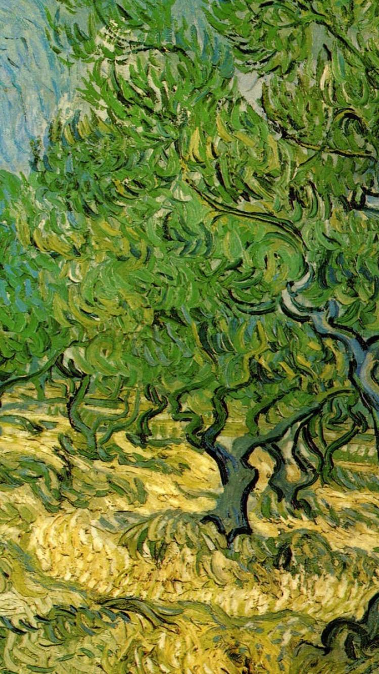Vincent Van Gogh Artwork Paintings Trees Wallpaper