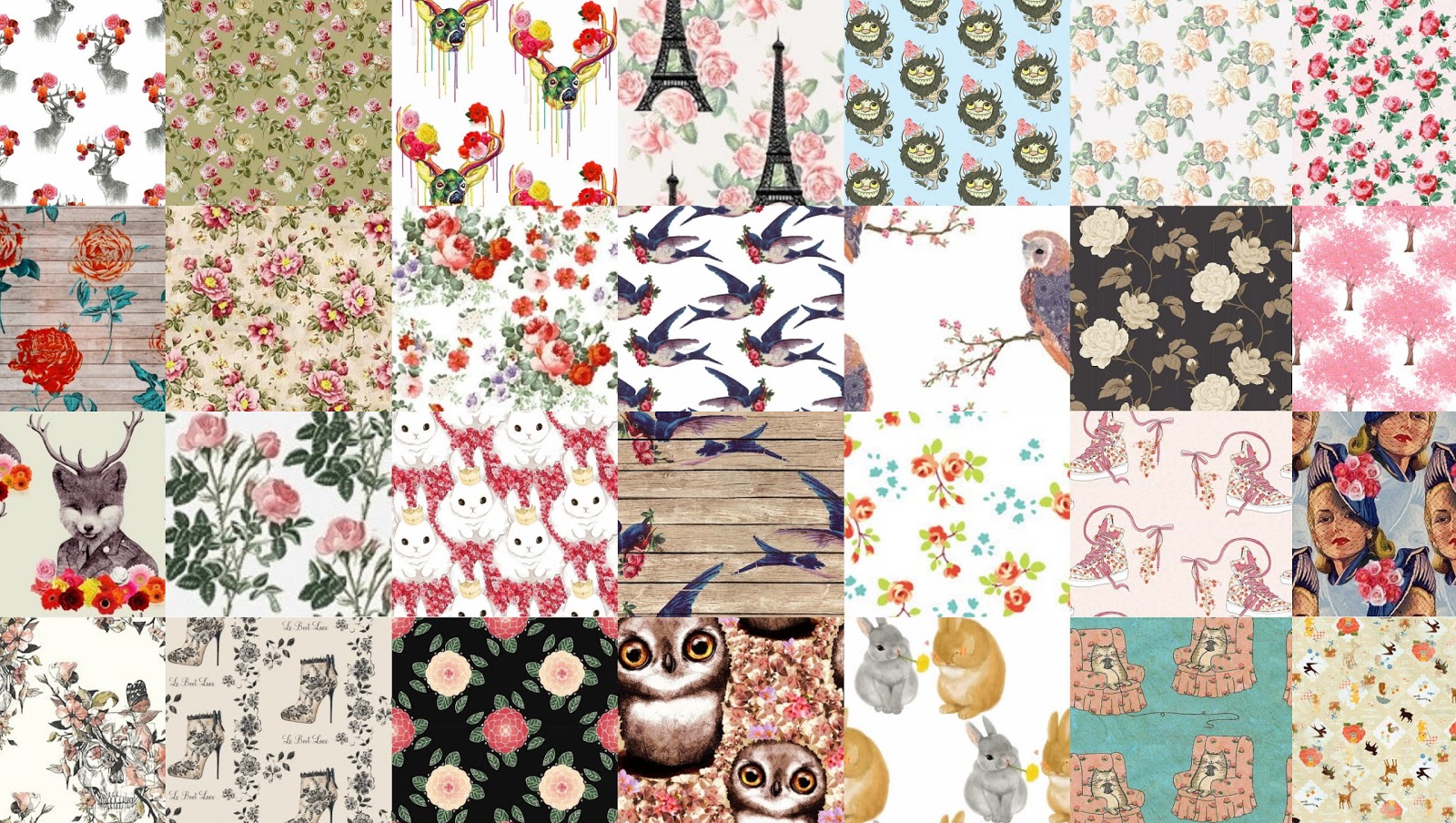 Pattern Background Vintage Floral Theme Pre